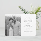 Elegant Grayscale Minimalist Photo セーブザデート (スタンド正面)