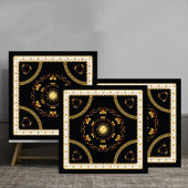 Elegant Greek Baroque Gold Frame Pattern luxury タイル