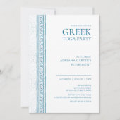 Elegant Greek Retirement Party in blue 招待状 (正面)