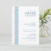 Elegant Greek Retirement Party in blue 招待状 (スタンド正面)