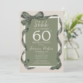 Elegant Green 60th Birthday Surprise Party 招待状 (スタンド正面)