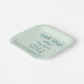 Elegant Green and Blue Grad Club Graduation ペーパープレート (傾斜あり)