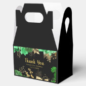 Elegant Green and Gold Flowers Birthday Party フェイバーボックス (オープン)