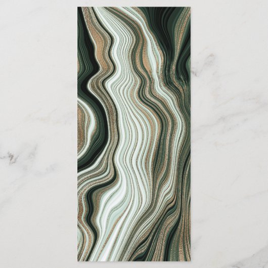 Elegant Green and Gold Marble Wedding メニュー (裏面)