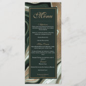 Elegant Green and Gold Marble Wedding メニュー (正面)