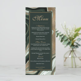 Elegant Green and Gold Marble Wedding メニュー