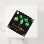 Elegant Green and Gold Ornament Christmas フェイバータグ (インサイチュ)