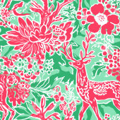 Elegant green and pink Christmas preppy towel set バスタオルセット