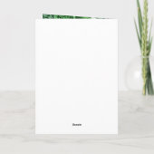 Elegant Green and Silver Flowers Birthday Party  カード (裏面)