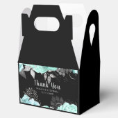 Elegant Green and Silver Flowers Birthday Party フェイバーボックス (オープン)