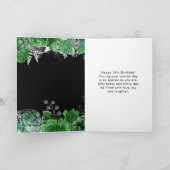 Elegant Green and Silver Flowers Sweet Sixteen   カード (内部)