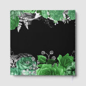 Elegant Green and Silver Flowers Sweet Sixteen  ゲストブック (裏面)