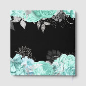 Elegant Green and Silver Flowers Sweet Sixteen ゲストブック (裏面)