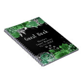 Elegant Green and Silver Flowers Sweet Sixteen  ノートブック (右側)