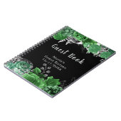 Elegant Green and Silver Flowers Sweet Sixteen  ノートブック (左側)