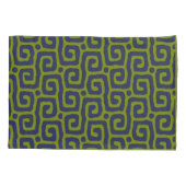 Elegant Green &blue Abstract pattern 枕カバー (裏面)