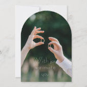 Elegant Green & Blue Floral theme 招待状 (裏面)