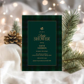 Elegant Green blue tartan Plaid Invitation 招待状