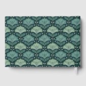 Elegant Green Botanical Leaf Motive ゲストブック (裏面)