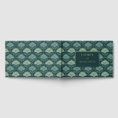 Elegant Green Botanical Leaf Motive ゲストブック (全面)