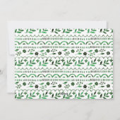 Elegant Green Botanical Watercolor Christmas Photo シーズンカード (裏面)