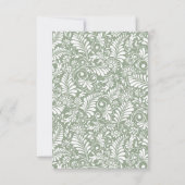 Elegant Green Botanical Wedding セーブザデート (裏面)