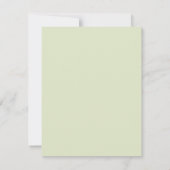 Elegant Green Bow Baptism 招待状 (裏面)