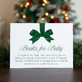 Elegant Green Bow Christmas Books For Baby エンクロージャーカード