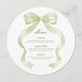 Elegant Green Bow Round メニュー