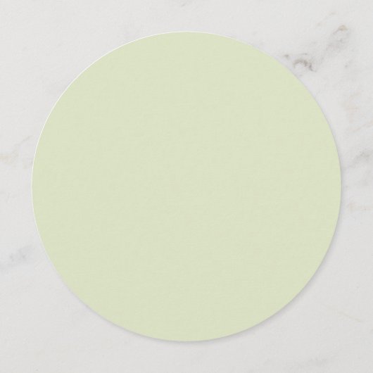 Elegant Green Bow Round メニュー (裏面)