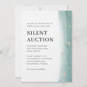 Elegant Green Brush Stroke Gala & Silent Auction  招待状 (正面)