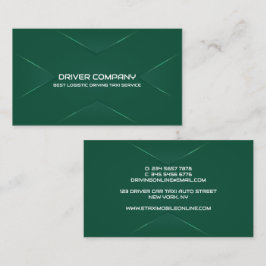 Elegant Green Chauffeur Driver 名刺