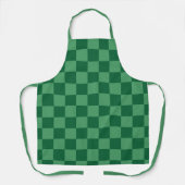 Elegant Green Checkerboard Design エプロン (正面)