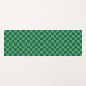 Elegant Green Checkerboard Design ヨガマット (正面(横))