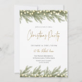Elegant Green Christmas Party  Invitation 招待状 (正面)