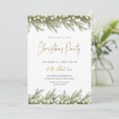 Elegant Green Christmas Party  Invitation 招待状 (スタンド正面)