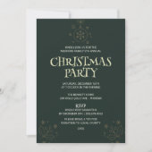 Elegant Green Christmas Party Invitation – Holiday 招待状 (正面)