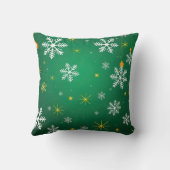 Elegant Green Christmas Sparkle クッション (裏面)