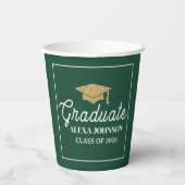 Elegant Green Class Of 2026 Graduation 紙コップ (裏面)