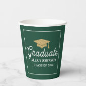 Elegant Green Class Of 2026 Graduation 紙コップ (正面)