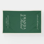 Elegant Green Classy Welcome Wedding 横断幕 (横)