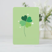 Elegant Green Clover Zazzle Thank You Card サンキューカード (スタンド正面)