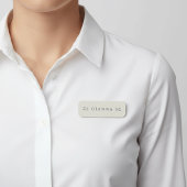 Elegant Green & Cream Botanical 名札