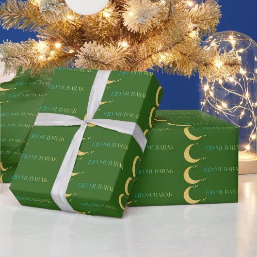 Elegant Green Eid Wrapping Paper ラッピングペーパー (クリスマス)