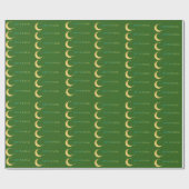 Elegant Green Eid Wrapping Paper ラッピングペーパー (フラット)
