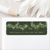 Elegant Green Eucalyptus Wedding Envelope ラベル (インサイチュ)