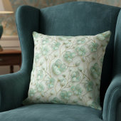 Elegant Green Floral クッション