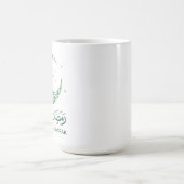 Elegant Green Floral Crescent Ramadan Mubarak Arab コーヒーマグカップ (中央)