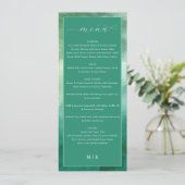 Elegant Green Formal Wedding Menu メニュー (スタンド正面)