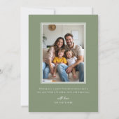 Elegant Green Front Door New Home Christmas シーズンカード (裏面)